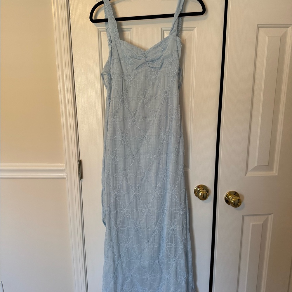 Elegant Sky Blue Maxi Dress